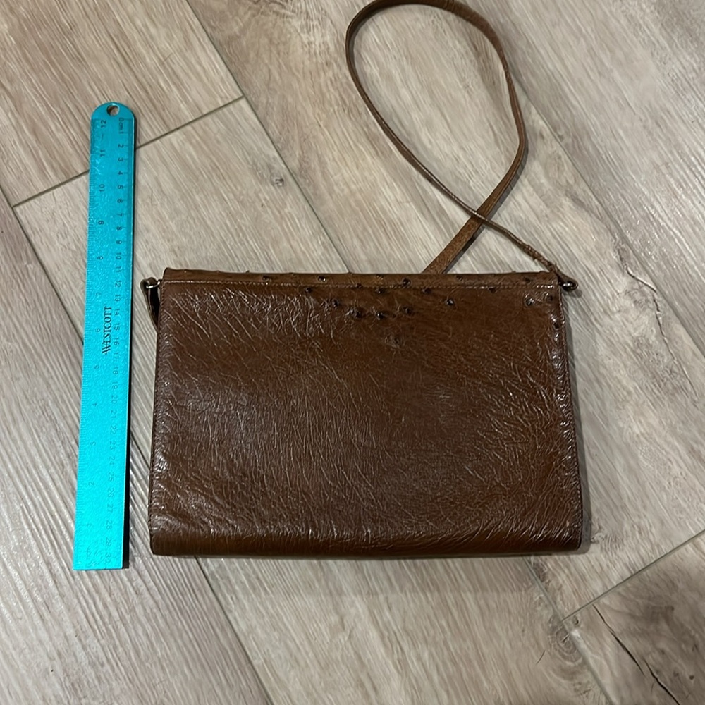 Mauri Vintage Brown Ostrich Leather Purse - Picture 4 of 8